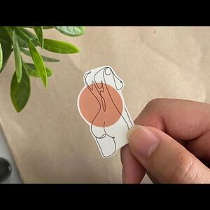 3/$20 Vinyl Glossy Sticker | Single Line Portrait Standing Up